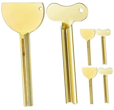 TOYZFRIENDY 6 Stück Metall Tubenquetscher aus Zinklegierung Zahnpastatubenausdrücker mit Metallwalze Tragbar und Effizient für Kosmetik und Zahnpasta Zuhause oder Schönheitssalon