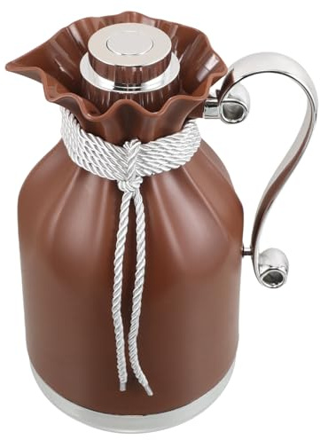 Angoily Carafe Isotherme à Café et Thé 1l avec Intérieur en Verre, Grosse Capacité, Isolation Haute Performance, Bureau, Famille, Voyage, Pichet à Boissons Chaud et Froid, Nettoyage