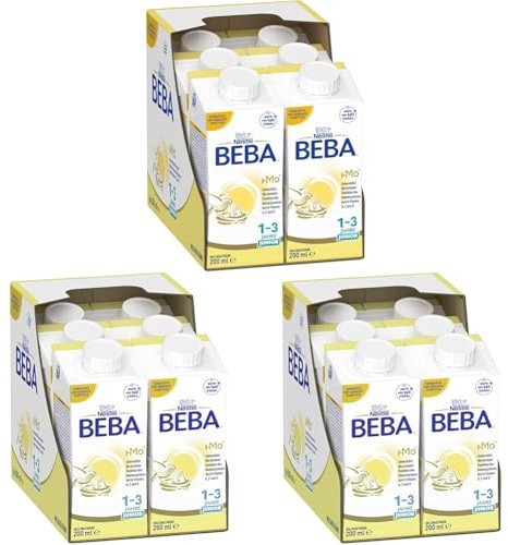 BEBA Junior 1-3 Jahre Milchgetränk trinkfertig, Mit HMO, Altersgerecht angepasster Proteingehalt, Ohne Palmöl, Ohne Fischöl, Kleinkindnahrung, 18er Pack (6 x 200ml)