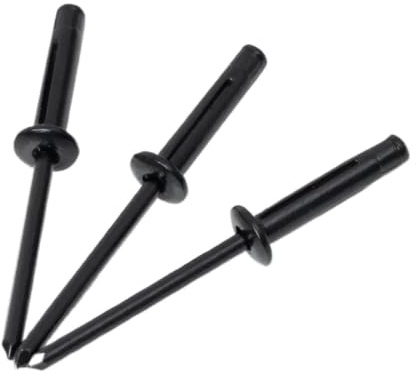 20 piezas remaches ciegos triples de aluminio pintados en negro completo remache ciego bombilla Pop