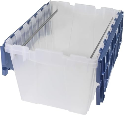 Akro-Mils 66486 FILEB 12-gallon plastförvaring hängande mapp låda med anslutet lock, 51-1/2-tum gånger 15-tum gånger 12-1/2-tum, halvklar, paket med 1