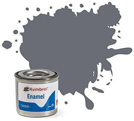 Humbrol Enamel Paint 14ML No 5 Dark Ad Grey - Gloss