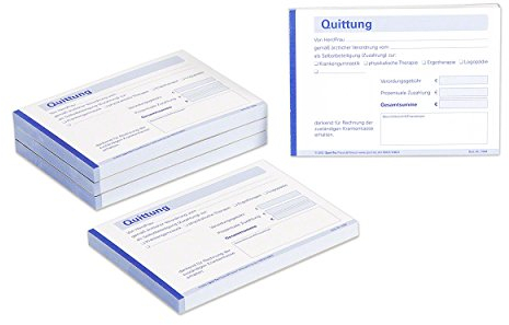 Quittungsblock Quittungsbuch Quittung Quittungen 5x100 Blatt, DIN A6