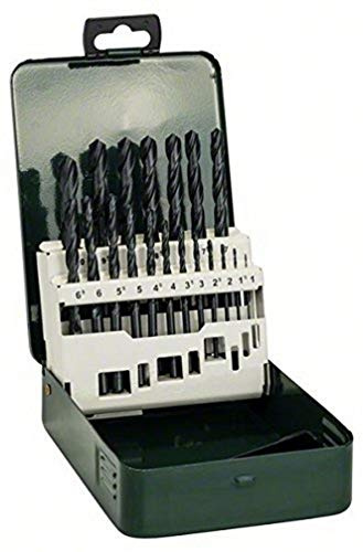 Bosch 2 609 255 032 - Pack de 19 brocas para metal HSS-R, DIN 338