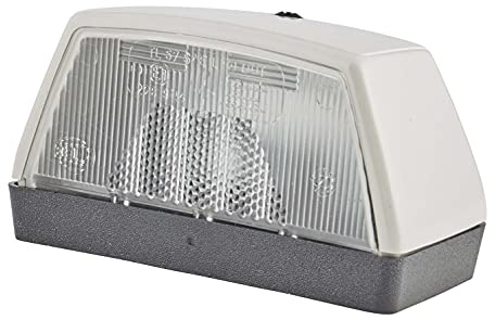 HELLA 2KA 003 389-011 Kennzeichenleuchte - Kennzeichenbeleuchtung - Anhänger - Halogen - 6/24/12V - Anbau/Schraubanschluss - ADR/GGVS/ECE/SAE - rechts/links/außen