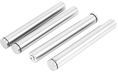 4 Stück Edelstahl 25mmx200mm Abstandshalter Glashalter Schilderbefestigung DE de