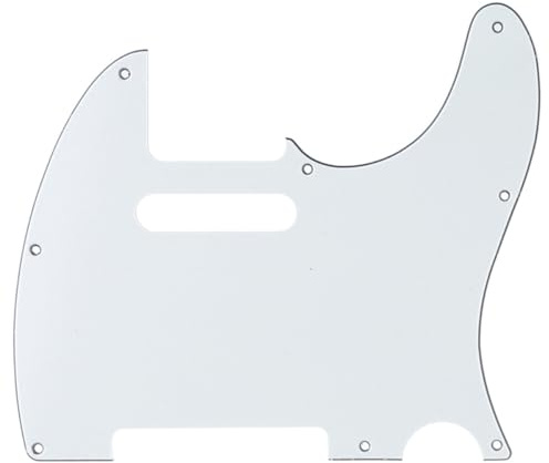 Musiclily Pro 8 Löcher TL Pickguard Schlagbrett MIJ 3 lagig Aged White | für Fender Japan Tele E-Gitarre