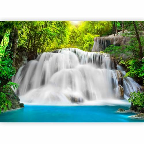 murando - Carta da Parati Adesiva Moderna per Soggiorno, Natura, 392x280 cm | Fotomurale Autoadesiva, Pellicola Murales, Decorazione da Muro XXL, Carte da Parati Moderne, Cascata, Produzione Europea