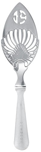 Cucchiaio di assenzio, Cucchiai per assenzio in acciaio inossidabile, 1pc Cucchiaio di assenzio con filtro per bere in vetro da cocktail bar in acciaio inossidabile 304(Leaf absinthe spoon)