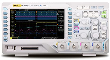 RIGOL Oszilloskop,DS1074Z-S Plus Digital Oszilloskop,70MHz Bandbreite,4 analoge+16 digitale Kanäle,24Mpts Speichertiefe,1G Sa/s Abtastrate,kostenloser 25MHz Signalgenerator