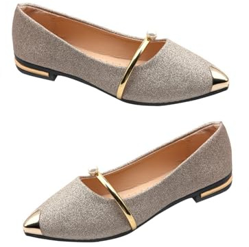 Holibanna 1 Par Bombas De Zapatos Planos De Mujer Mocasines Zapatos De Punta Zapatillas De Ballet Deslizar El Pie Dentro De Los Zapatos Bombas De Mujer Vestir Trabaja hasta La Rodilla