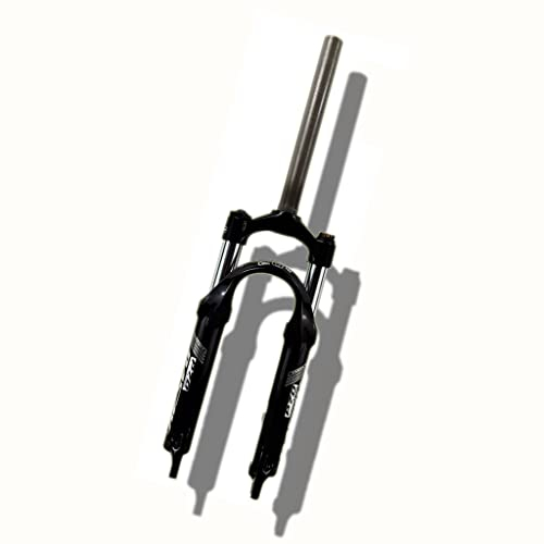 LHHL 20 Zoll Fahrrad Federgabel MTB Gabels Zusammenklappbares Fahrrad Mechanische Vorderradgabel 60mm Federweg QR 1-1/8 Straight Tube Manueller Lockout Scheibenbremse