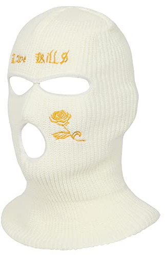 nezababy 3 Loch Sturmhaube Ski Maske Winter Winddicht Nackenwärmer Thermo Radfahren Ski Maske Gestrickte Vollmaske Winddicht Sturmhaube Maske für Männer Frauen