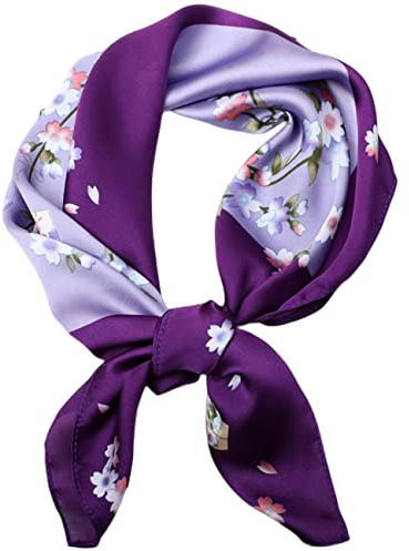 FAIRYGATE Kopftuch Damen Sommer Damen schal fein seidig groß mit bunten Prints Halstuch Tuch für Frauen Kopftuch Halstuch Schal Seidenschal Elegante DA2119