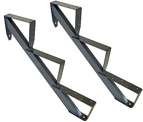 Kaminbau Mierzwa Holz-Treppe 3 Stufen Anthrazit Wählbar 2-6 Stufen