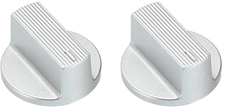 QUARKZMAN Knöpfe Potiknöpfe Potentiometer Drehknopf ABS Gitarre Knöpfe für E-Gitarre Leistung Verstärker Stereoanlagen Bass 180° Griff Typ Knopf Silber 2Stk