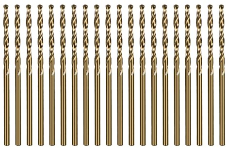 SALI 20 Stücke M35 HSS Cobalt Bohrer Set mit Spiralbohrer 2mm HSS-Co Stahlbohrer Eisenbohrer Metallbohrer Set für Holz, Metall, Kunststoff, Aluminium, Hartplastik, Edelstahl