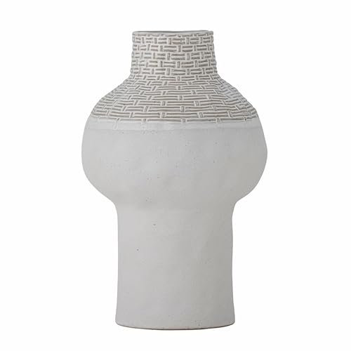 Iyore Vase, Weiß, Steingut