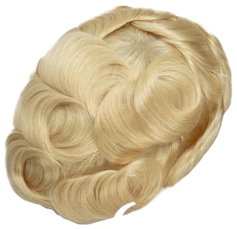 XXAD553TY Einheiten Toupet Männlich Kapillare Prothese Australien Männer Toupet Transparent Pu & Schweizer Spitze Männliche Perücke Natürliche Menschliche Haare Herren Haar(613#)