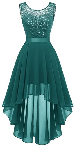 Berylove Damklänning, asymmetrisk cocktailklänning, aftonklänningar, elegant för bröllop, festliga klänningar, ärmlös brudtärneklänning, XL