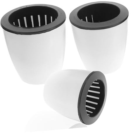 ANDRESLAD 3 Stück Selbstbewässernde Blumentöpfe für Balkon und Garten Automatische Wasseraufnahme Langlebig Kunststoff für Hydrokultur und Terrarien