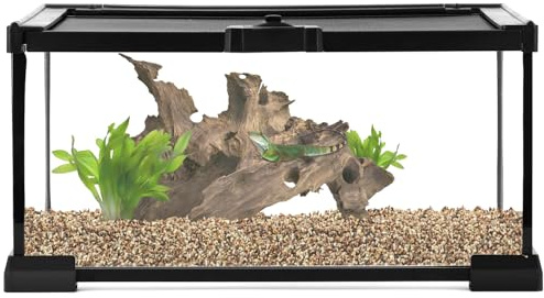 QWORK® terrario in vetro per rettili, reptile growth terrario, 30 * 20 * 15cm per una varietà di rettili e insetti