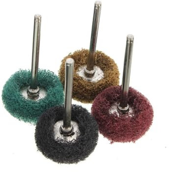 HAWILLOSCH 40stücke Scheuerschwamm Zum Polieren Nylon-polierkopf Schleifkopf Polierkopf Schleifpad Für Home Shop Zum Entfernen Hartnäckiger Oxidation Zum Verblenden Reinigen Und Entgraten