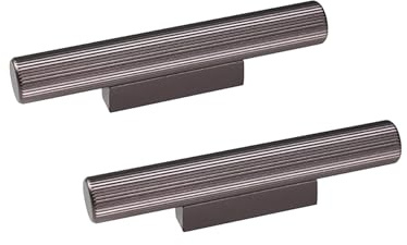 KOVNISE Schrankgriffe aus Aluminiumprofilen, modern, schlicht, leicht, luxuriös, für Schrank, Schubladen und Schranktüren, Küchenschrank, Hardware, quadratische Stange, Schubladengriffe (grau), 2