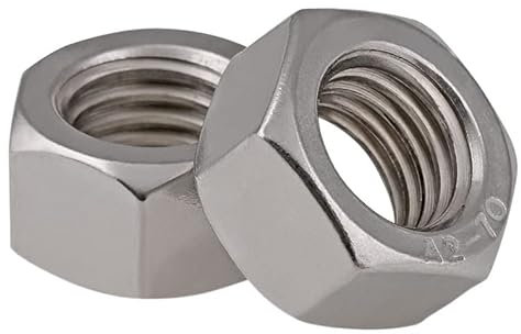 10 Stück Edelstahl 304 Sechskantmutter mit feinen Zähnen M4 - M24(M10 X 1.25)