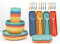 48 Pezzi Stoviglie Di Plastica,Set di stoviglie riutilizzabili,4 Set Piatti, Tazze, Ciotole E Posate Leggeri E Infrangibili, Lavabile In Lavastoviglie Ciotola Piatti Per Picnic
