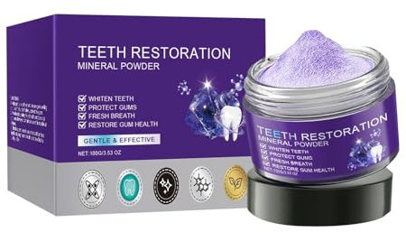 Zahnwiederherstellung Mineralpulver zur Zahnrestauration, Mineral Tooth Powder, Dental Restoration, stärkt wirksam Zähne und Zahnfleisch, schützt das Zahnfleisch und erfrischt den Atem. (100G)