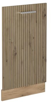 Vicco Pannello frontale della lavastoviglie R-Line, Rovere artigianale, 45 cm senza piano di lavoro, per la libera combinazione all'interno di sistemi cucina modulari