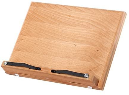 Faltbarer Buchständer für Küche und Büro, Leseständer für Bücher, Dokumente und Tablets, ideal für Zuhause und Arbeit, Naturholz-Finish, 40,5 x 26 cm und 33 x 24 cm, Größen erhältlich