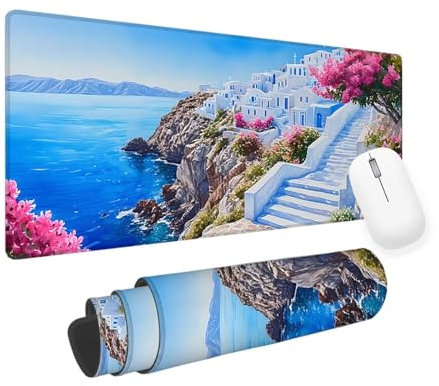 Blu Tappetino Mouse xxl 1200x600x3mm Tappetino per Mouse da Gioco, Casa Mouse Pad Esteso, Bordi Cuciti anti-Sfilacciatura, Pad per Tastiera Lavabile, Adatto per Ufficio e Casa, Regalo Donna yv-687