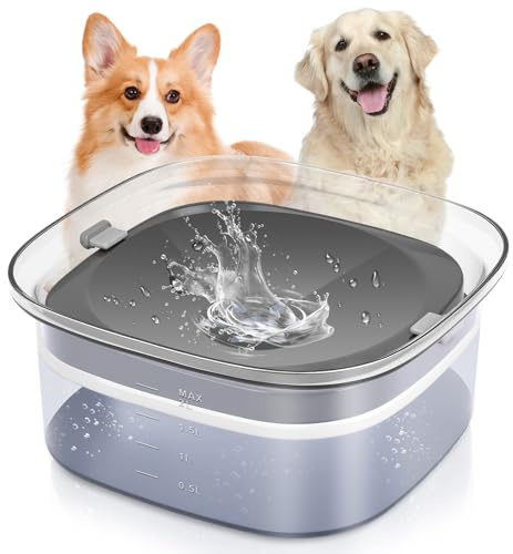 Gaethra Gamelle Anti Eclaboussure Chien, 2l Gamelle Eau Chiens, Gamell Eau Chien Anti Eclaboussure, Anti-Goutte, Ant-éClaboussures, Gamell Chiens Anti Renversement