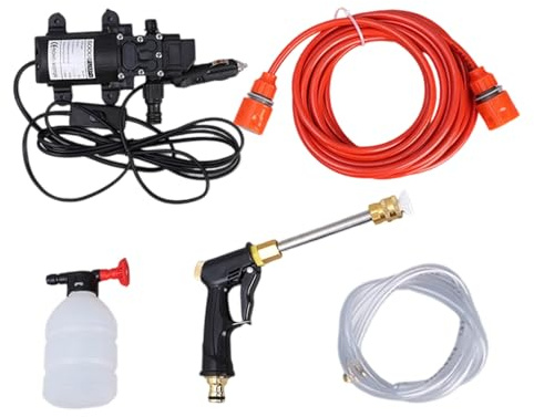 Hochdruck-Wasserpistole, leistungsstarkes Reinigungsset – Bewässerungswerkzeug mit Flasche und Pumpe für Dusche Tiere Garten Terrasse Pflanzen im Freien
