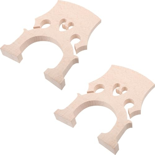SUPVOX Maple Cello Bridge Beige Wood Material Professional Accessories 2pcs Easy to Carry and Improves Sound Quality for 4/4 Cello for Use Anytime, Anywhere
