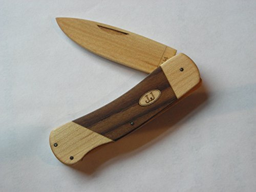 JJ's Knife Kit Lock Back Wooden Pocket Knife Making Kit | Perfect Beginner Knife Making Kit To Teach Knife Safety | Ages Seven And Up | Made In The USA