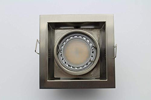 Lampenlux LED-Einbaustrahler Spot Rocky nickel 30° schwenkbar 12V MR16 9.0x9.0cm inkl LEDEinbauleuchte Einbaulampe Einbauspot Spot Strahler Punktstrahler Aluminium Downlight Down
