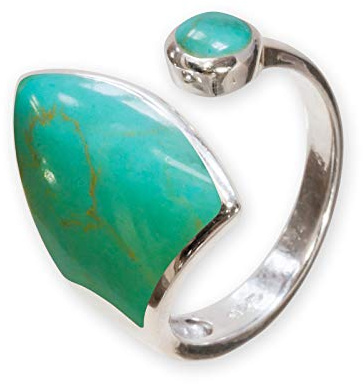 Fly Style Ring Silber 925 Damen, offener Ring größenverstellbar, 925 Silber Ring mit Stein oder Muschel Inlays