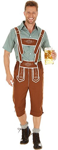 TecTake dressforfun Costume pour Hommes Ensemble Traditionnel Oktoberfest | Pantalon Traditionnel stylé avec Bretelles en H réglables (XL | no. 301093)