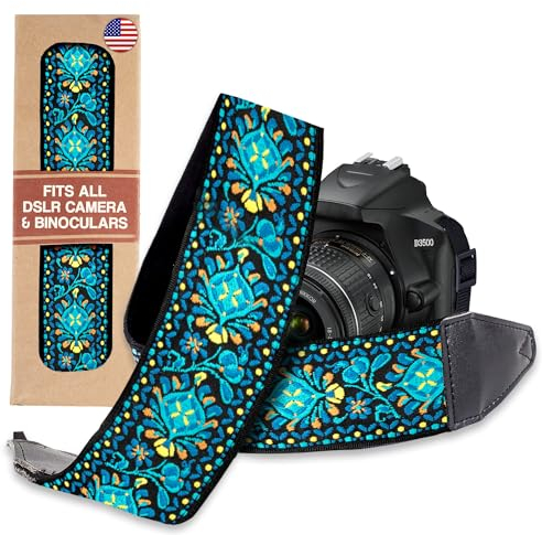 Art Tribute Camera Strap For Photographers Padded Universal Fit Neck Shoulder & Crossbody Strap Quick Release For DSLR/SLR/Mirrorless Canon Nikon Sony Olympus Compatible Photographer Gift