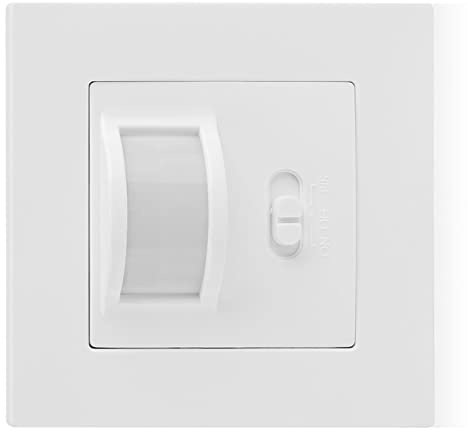Bewegungsmelder Lichtschalter, 2-in-1 Wandeinbau Ein/Aus Schalter und Infrarot PIR Schalter für die Flurküche in der Treppe