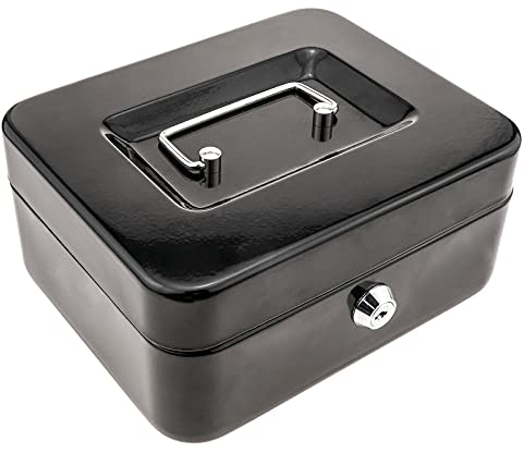 PrimeMatik - Caja Fuerte portátil para Dinero caudales Billetes y Monedas 198 x 158 x 88 mm