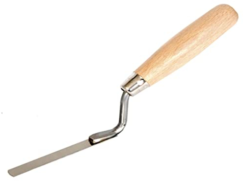 Stainless Steel Joint Pointing Trowel 10mm, Wooden Handle, Brick Jointer, Tuck, Bricklayer, DIY