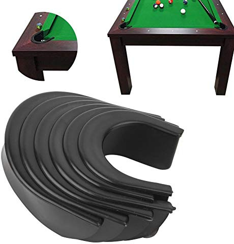Elprico 6-teilige Billardtischauskleidung, Taschengummiauskleidung Zubehörset Freies Spielen Englischer Münz-Billardtisch für die Billard-Billardhalle