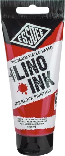 ESSDEE Bloc d'encre d'impression, cramoisi, 100 ml