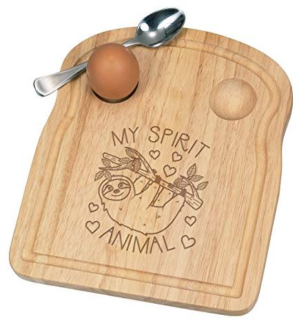 Mon Spirit Animal Paresseux Petit Déjeuner Fofolle Coquetier Board en Bois