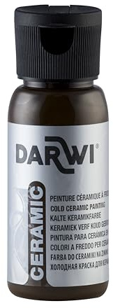 DARWI - DA0380050805C - Un flacon de Peinture Brillante Pour Céramique - Coloris Brun foncé - 50 ML ARMERINA - Peinture Pour Céramique - Loisirs Créatifs - Activité Manuelle - Bricolage