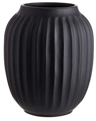 BUTLERS Blumenvase LIV weiße Keramik bauchige Vase Ø16,5cm 20cm hoch | Vintage Deko-Vase für Pampasgras und Trockenblumen | Vase für Tischdeko oder als Buchvase